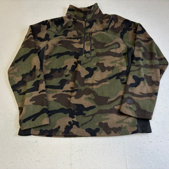 Starter Camo Fleece Shacket Mens Medium 1/4 Zip Mock Neck Outdoors Casual Anorak - Picture 1 of 9